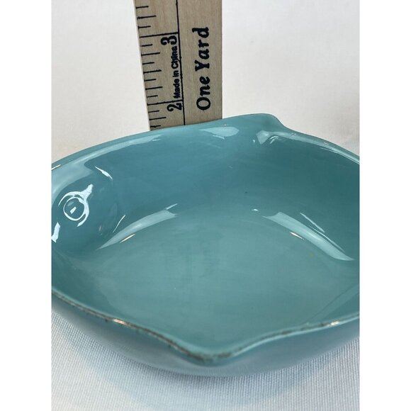 Vintage Fish-Shaped Ceramic Bowls In Aqua Blue Set Of 2 Coastal Nautical - Picture 11 of 11